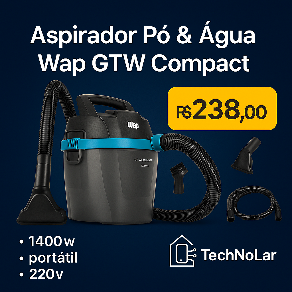 Aspirador De Pó E Água Portátil 1400w Wap thumbnail