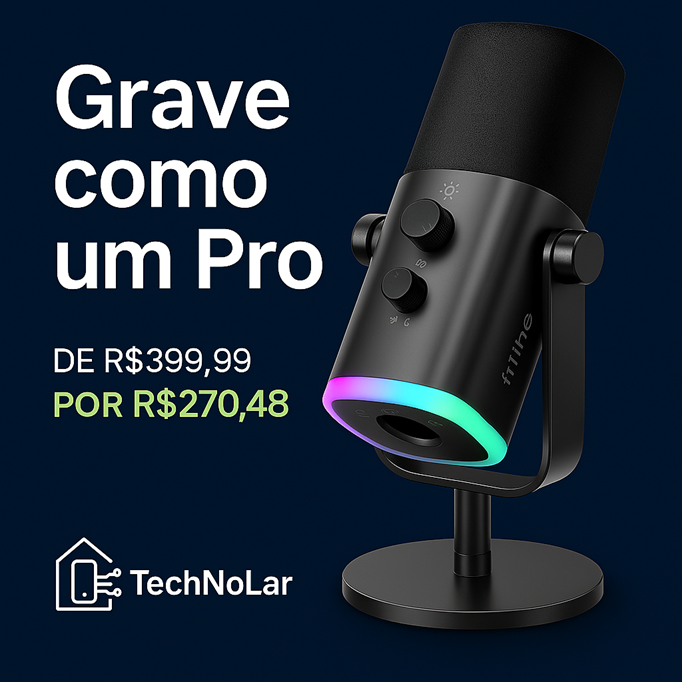 Microfone dinâmico USB/XLR para gravação de podcast thumbnail