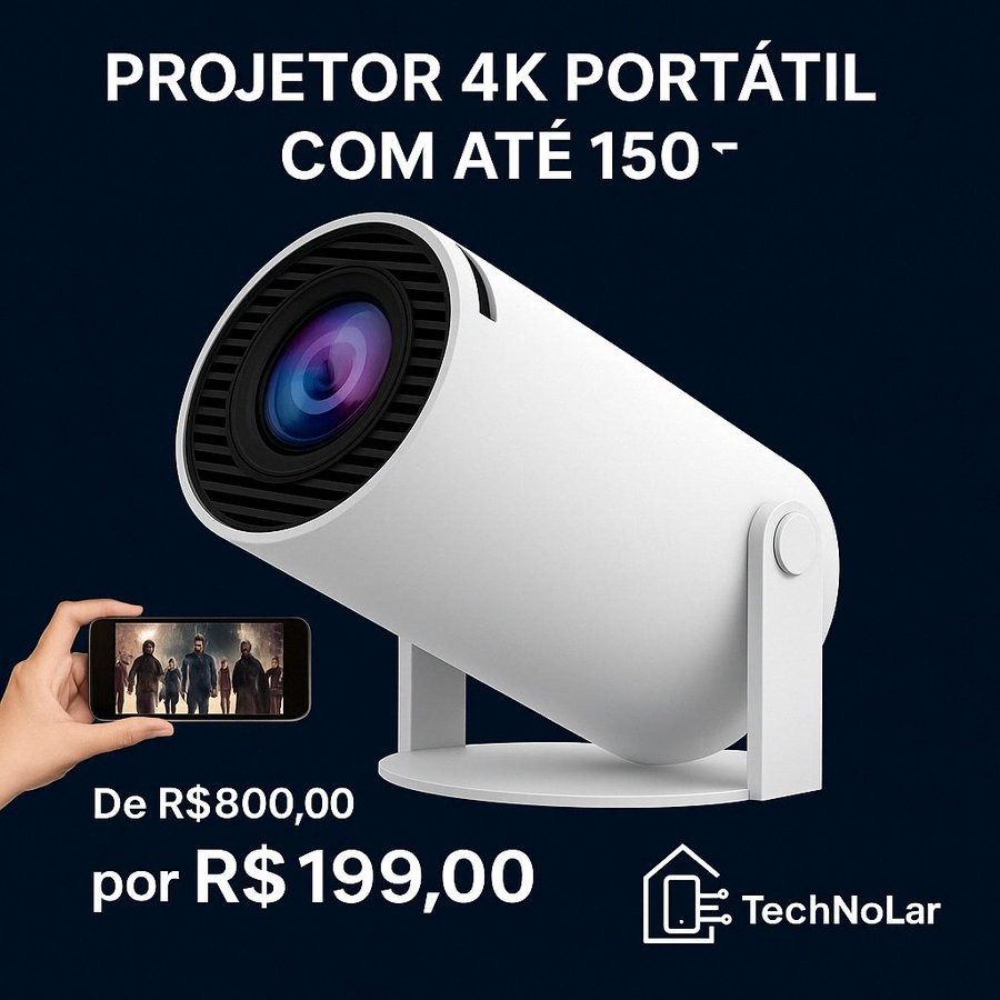 Projetor 4K HD 150 Polegadas thumbnail