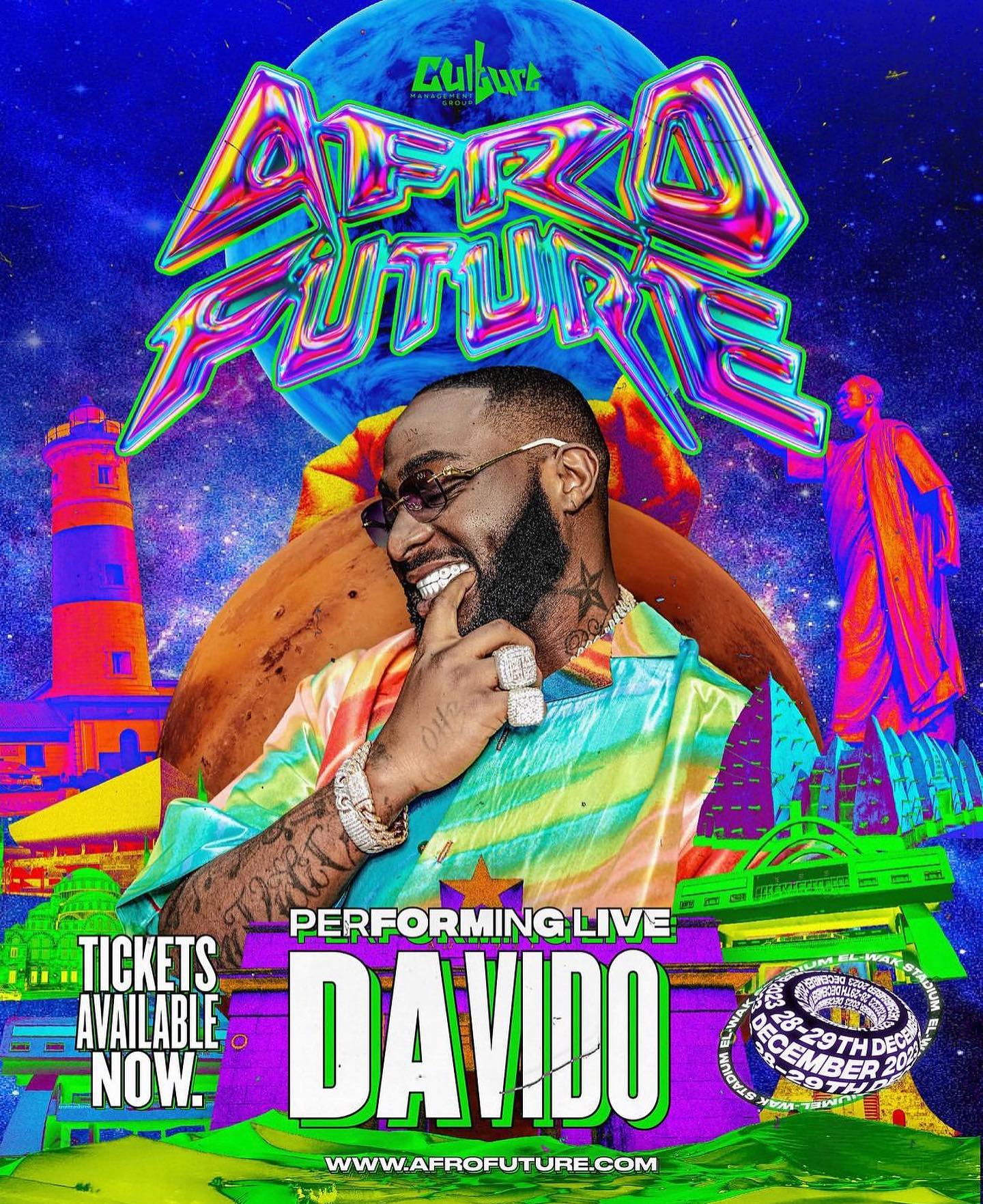 Afrobeats sensation @Davido takes the stage as headliner at AfroFuture Festival!  Join us for an unforgettable celebrati