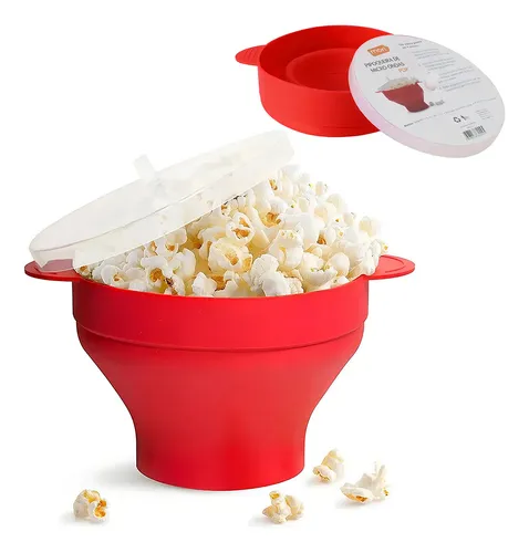 Pipoqueira Com Refratário De Silicone P/ Pipoca Mr1110 Mori Cor Vermelho thumbnail