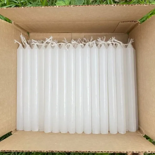 100 Velas Palito Branca Parafina Pura (13,5 cm X 1,2 cm) kit thumbnail