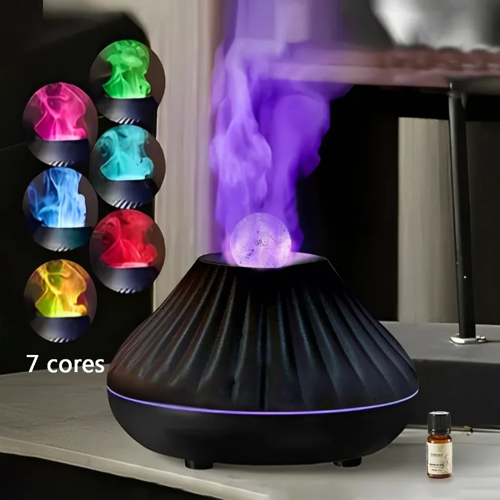 Difusor de Aroma E Umidificador De Ar 7 Cores Led Aromatizador Essencial Óleo Ultrassônico Ambiente thumbnail