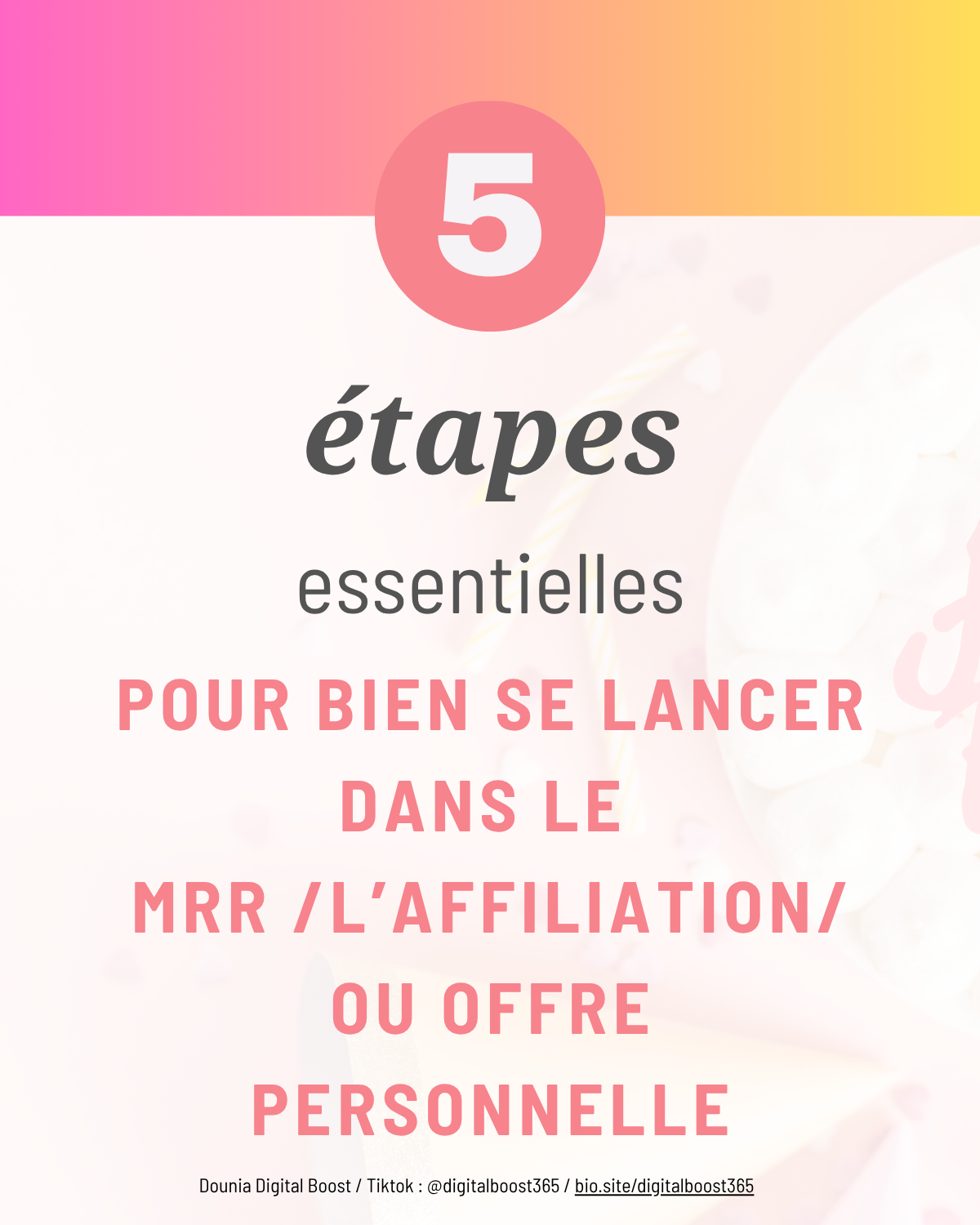 Les 5 étapes étapes pour te lancer dans le MRR-Affiliation- ou offre personnelle par Dounia Digital Boost thumbnail