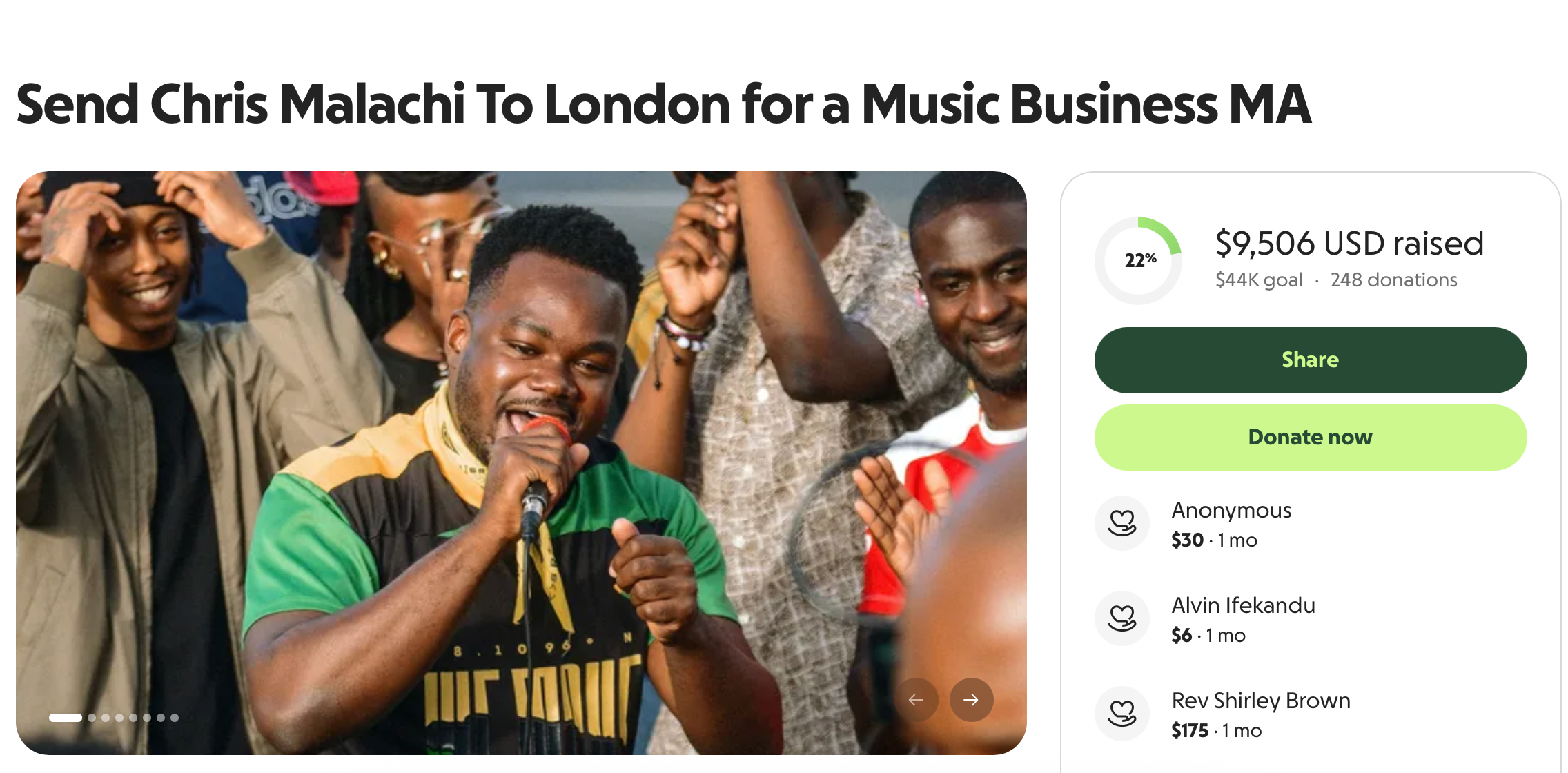 Donate to Send Chris Malachi To London for a Music Business MA thumbnail