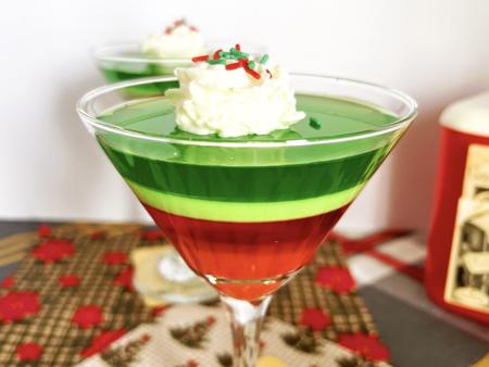 Vintage Gelatin Holiday Ribbon Dessert by the Glass — Vintage By the Bite Retro Food Blog thumbnail