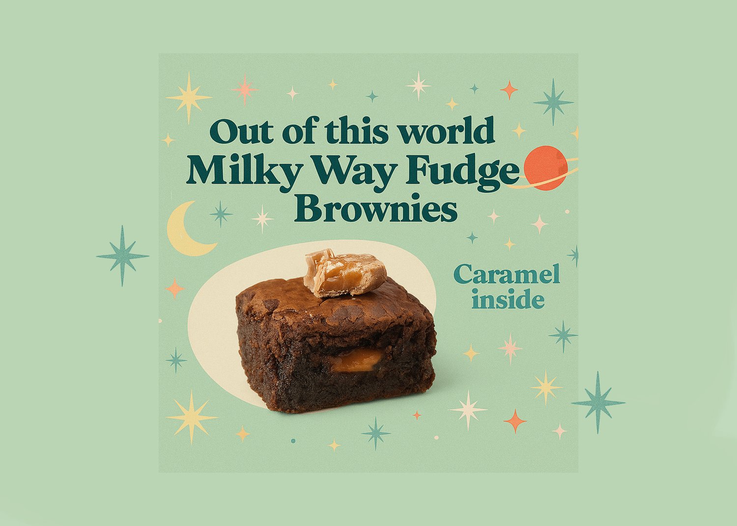Out-of-This-World Milky Way Brownies | Retro Fudge Dessert Recipe — vintage by the bite thumbnail