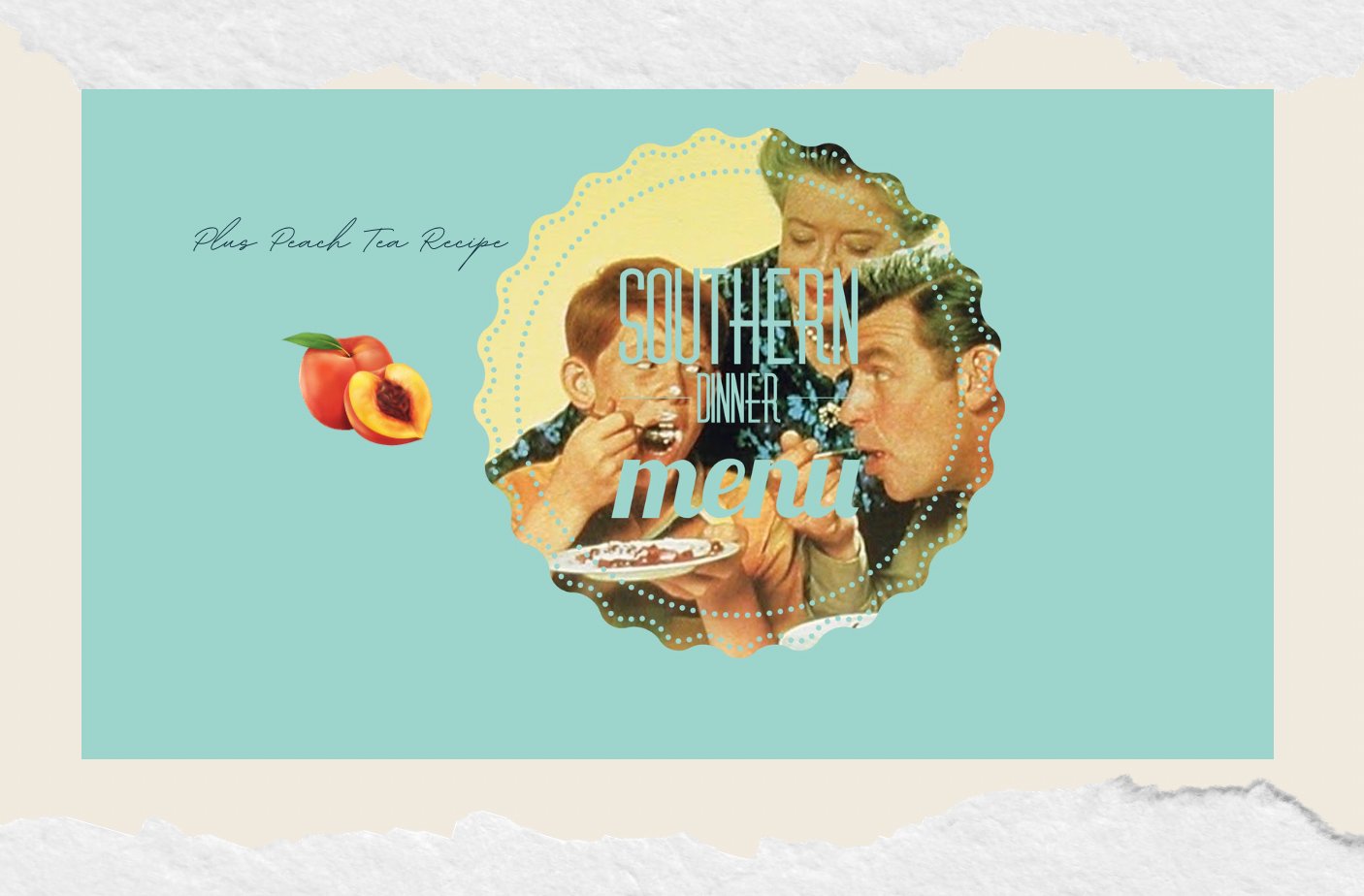 Southern Dinner Menu Retro TV Style — vintage by the bite thumbnail