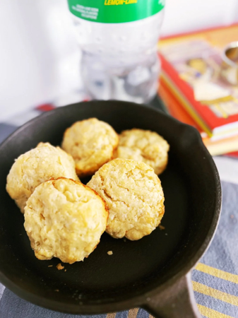 7-Up  Cast Iron Eggless Biscuits (1940s Style) Ration Recipe Vintage By the Bite Retro Food Blog thumbnail