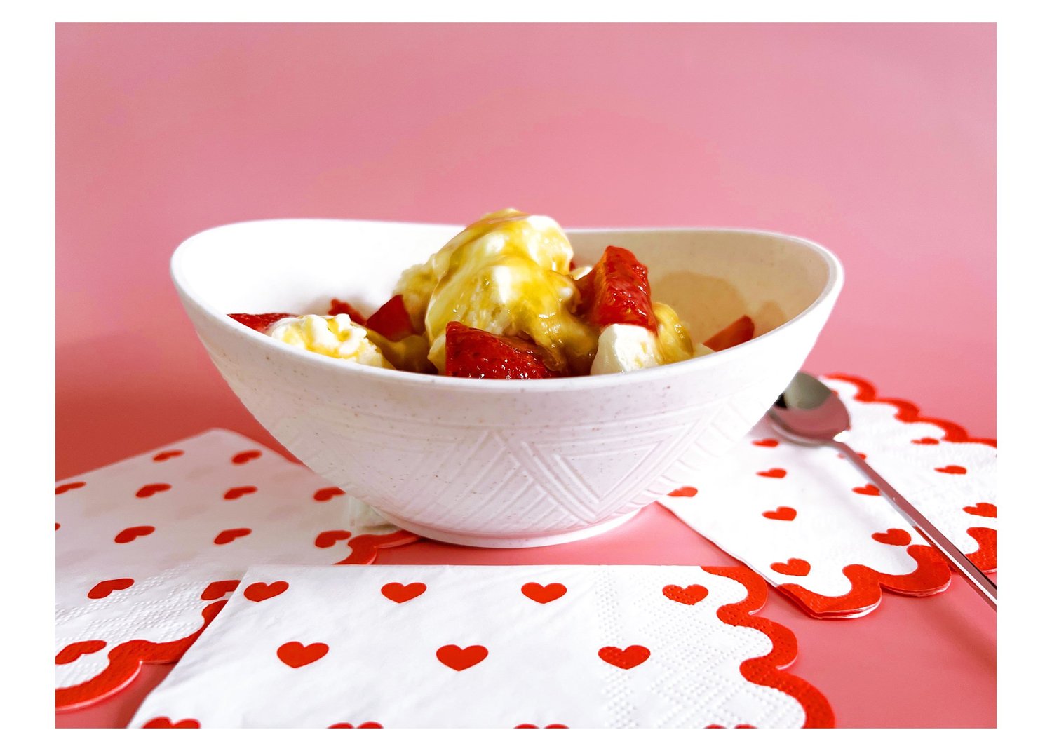 Rum Sauce & Strawberries Over Ice Cream  — Vintage By the Bite Retro Food Blog thumbnail