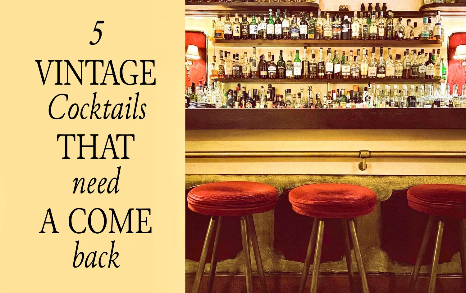 Top 5 Vintage Cocktails — vintage by the bite thumbnail