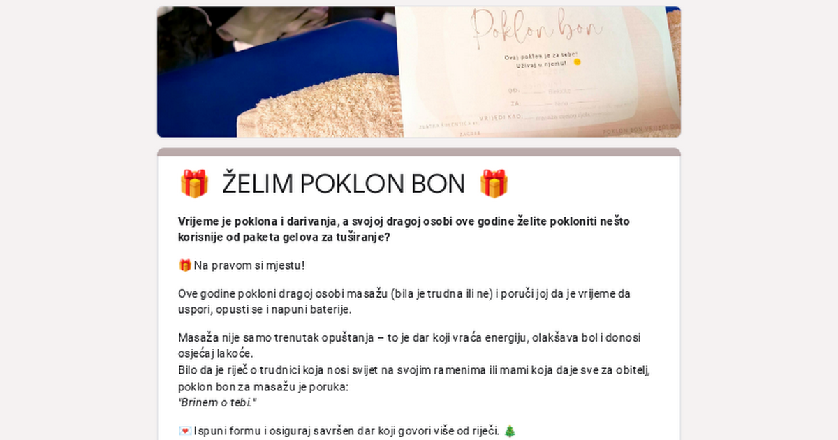 🎁  ŽELIM POKLON BON  🎁 thumbnail