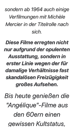 sondern ab 1964 auch einige Verfilmungen mit Michèle Mercier in der Titelrolle nach sich. thumbnail