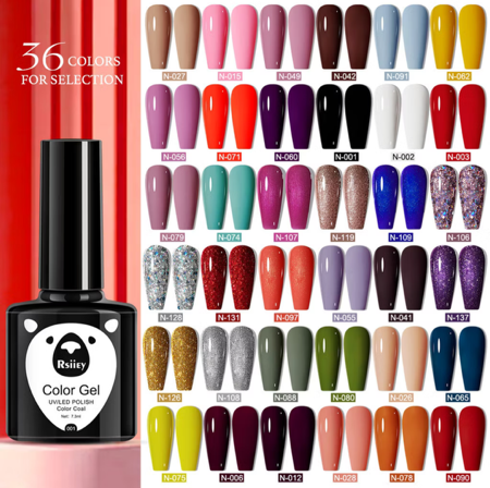 Kit de esmalte em gel de 7,3ml-Cores vibrantes,ideal para todas as estações thumbnail