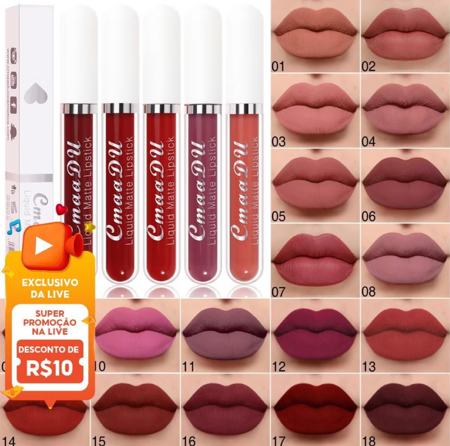 Batom Mate CmaaDu-Hidratante,à prova d'água e de longa duração thumbnail