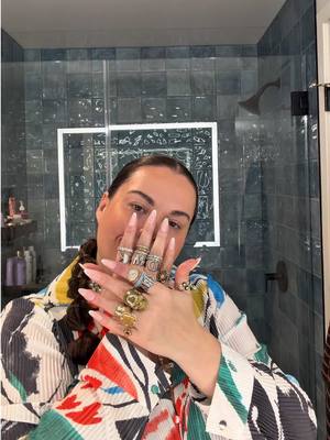 Build a stack with me 💍  Daily ring stack  Just showing y’all how I put them all together 😌  #ringstack #ringseries #pre