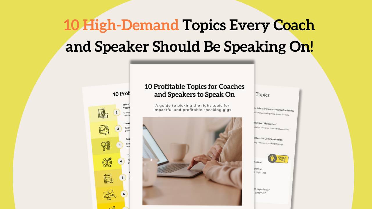 10 Profitable Topics For Coaches and Speakers To Speak On thumbnail