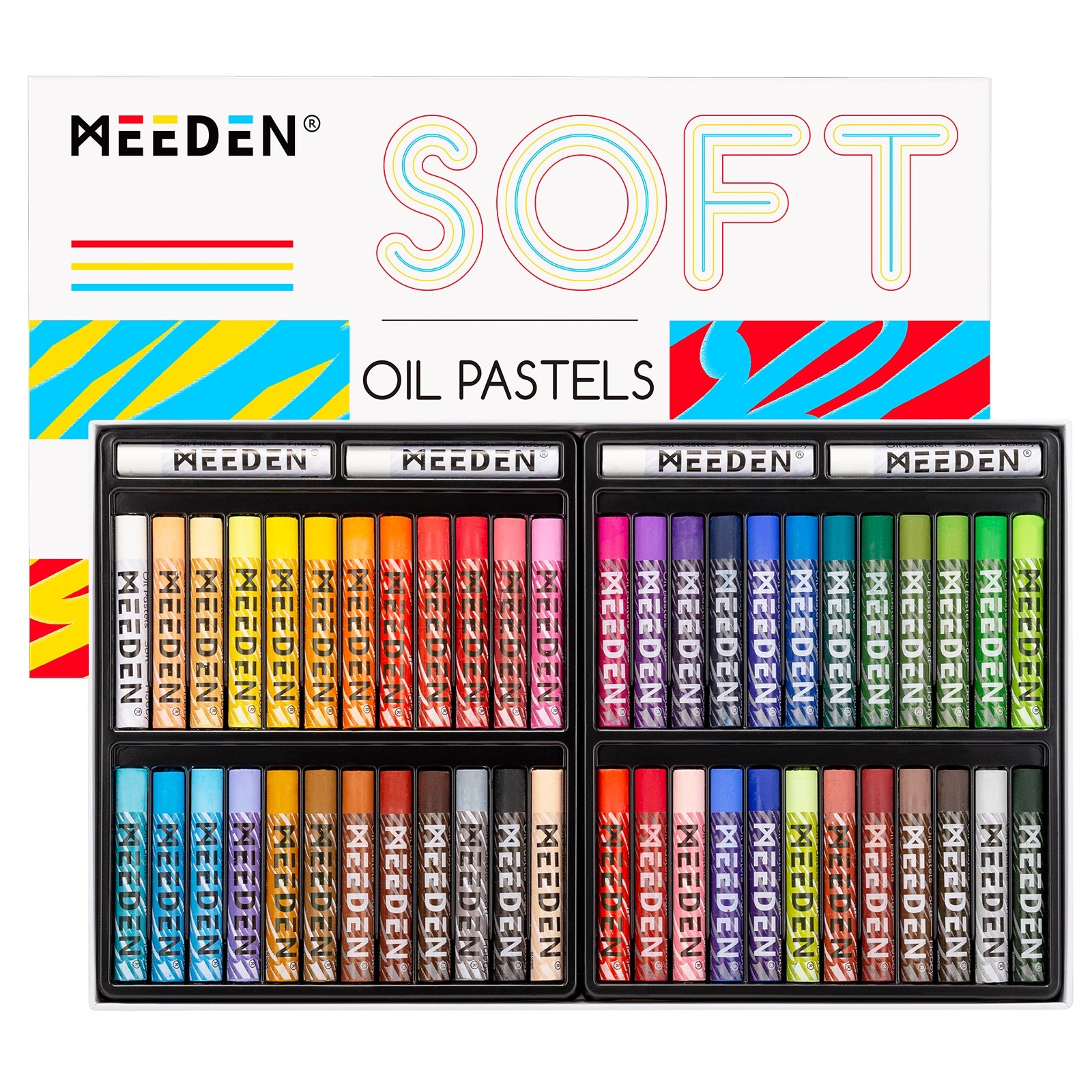 MEEDEN Soft Oil Pastels Set, 48 Colors + 4 Bonus Whites thumbnail