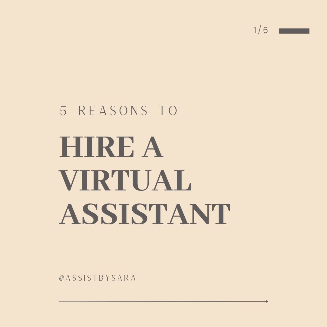 Hiring a Virtual Assistant is incredibly beneficial for businesses of all sizes. 

By outsourcing some of your day-to-da