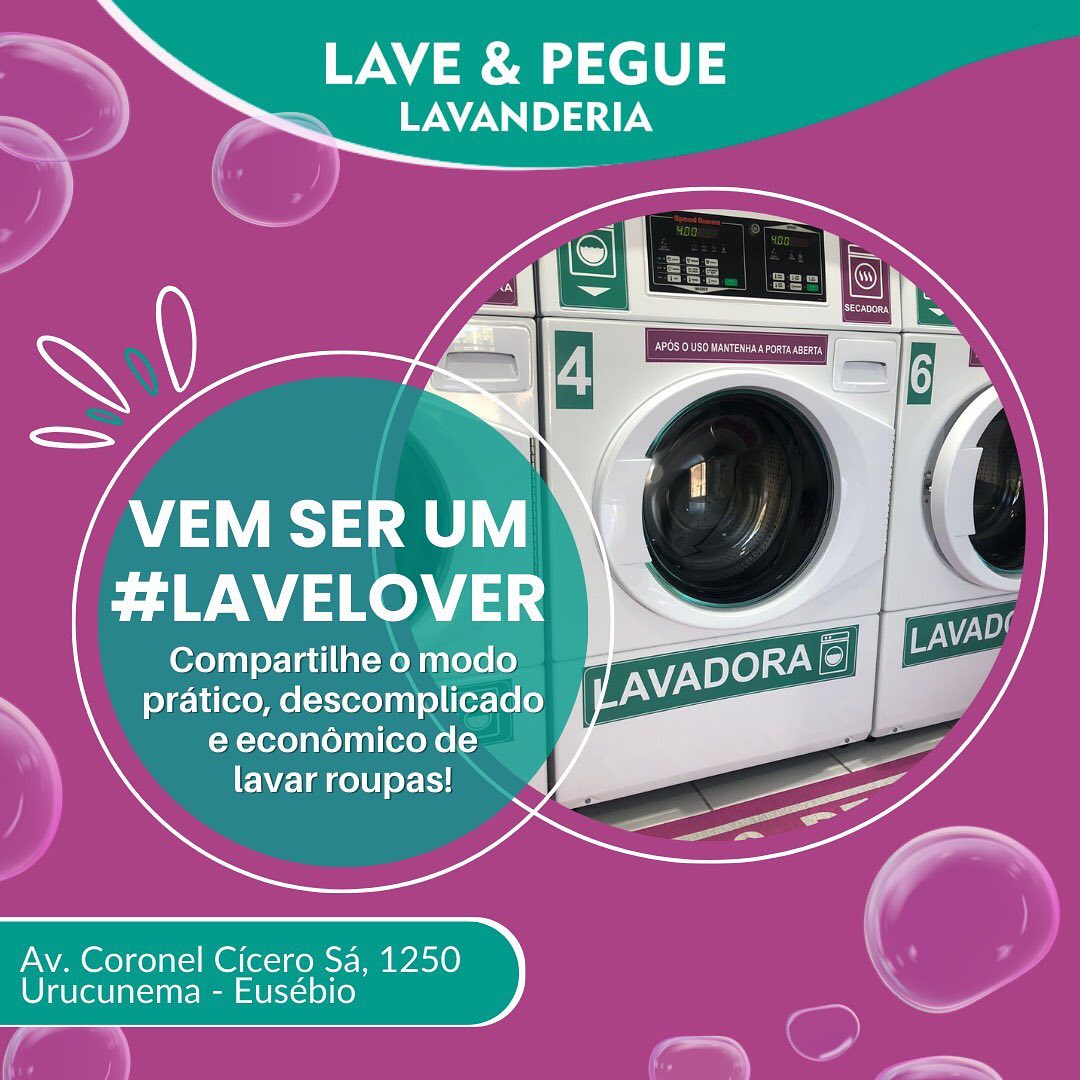 Venha conhecer o lado descomplicado da vida aqui na Lave & Pegue Lavanderia Eusébio. ☺️

📍 Estamos localizados na Av. Co