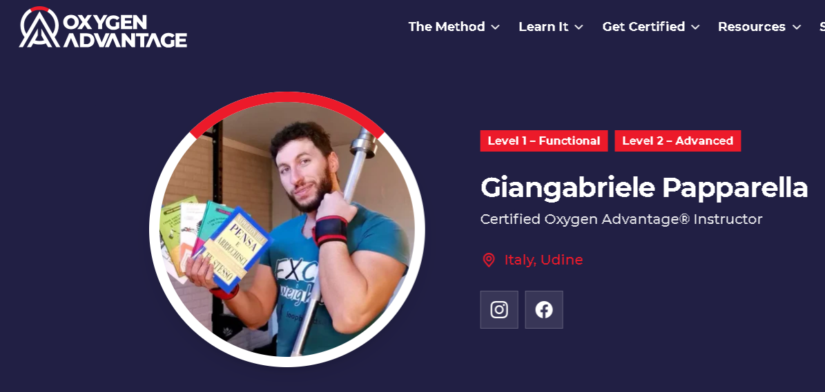 Giangabriele Papparella - Oxygen Advantage Instructor thumbnail