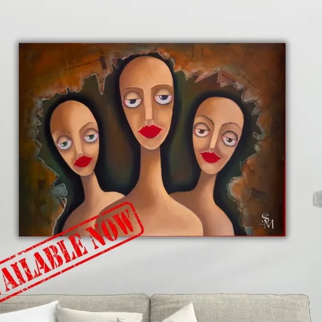 RSM Art Gallery 🖌 on Instagram‎: "💥Let's start with our first choice for you 
💫"Faces - وجوه"💫
Available now Oil Painting on 70*100 canvas. 👌
Artist: Shaymaa Mohamed 💟

Can be available on Acrylic & Digital versions

📱Dm for inquiries .. Make it yours today

#rsm_gallery #artforsale #handmadeart  #interiordecor #canvas #canvaspainting  #egypt #cairo #giza #alex"‎ thumbnail