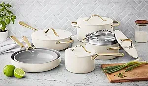 11 Piece Modern Ceramic Cookware Set With Smart Kitchen Tools Set thumbnail