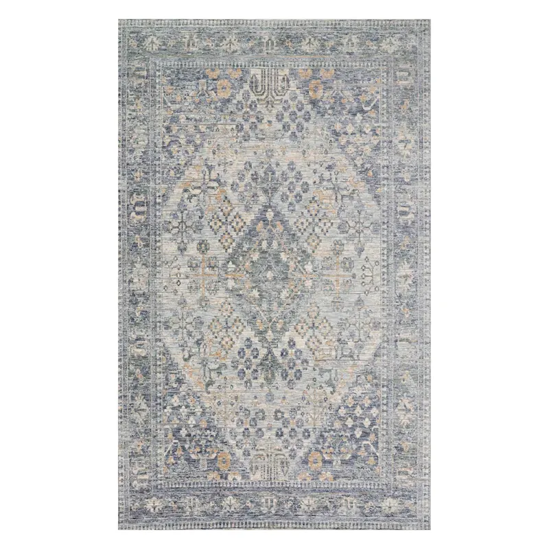 Penelope Grey Diamond Distressed Look Area Rug thumbnail