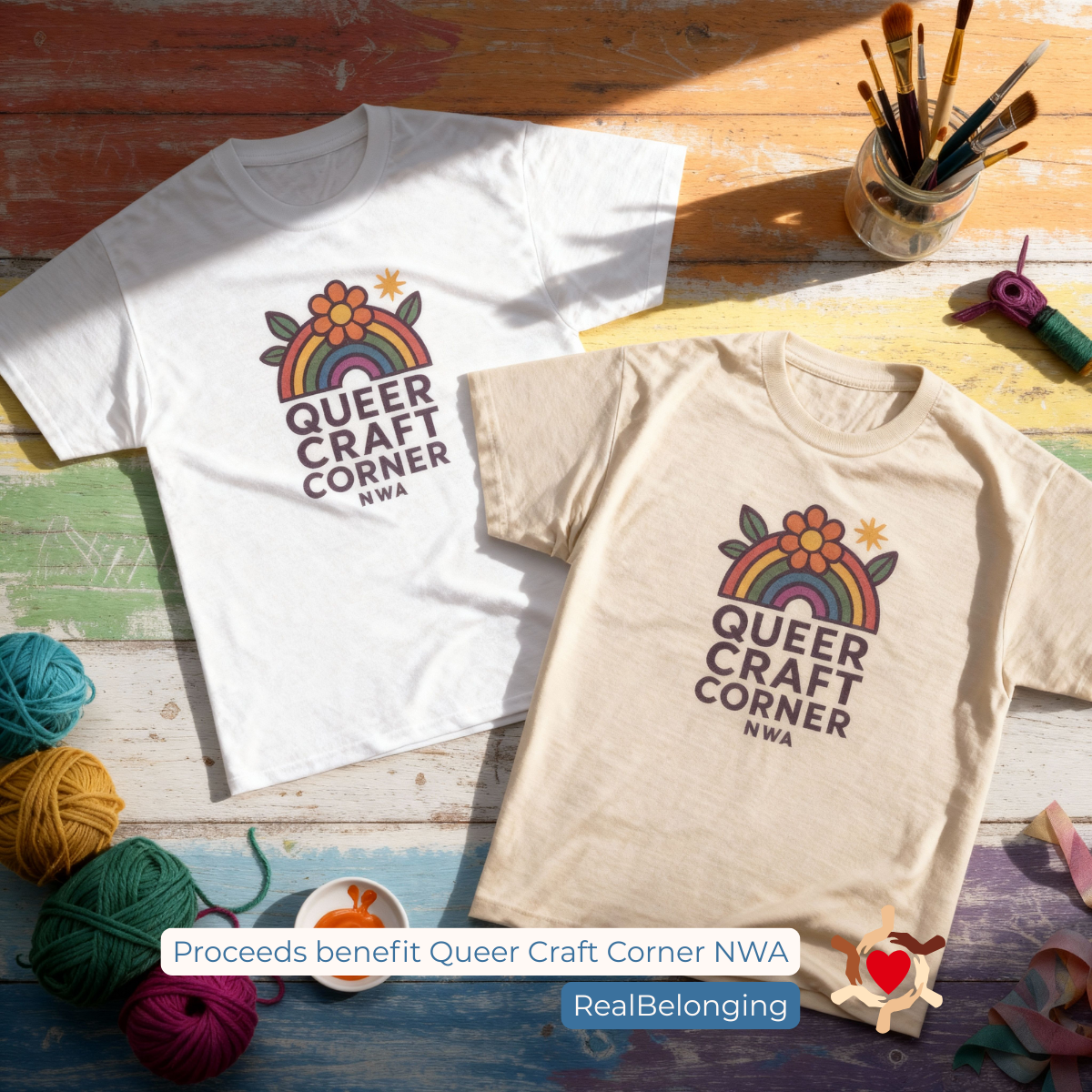 Queer Craft Corner Unisex Heavy Cotton Tee thumbnail
