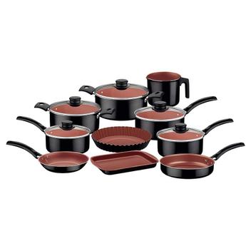 Jogo de Panelas Tramontina Turim Preta (10 Peças) thumbnail