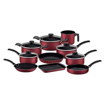 Jogo de Panelas Tramontina Turim Vermelha (10 Peças) thumbnail