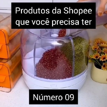 Shopee (N° 9) – Dispenser giratório para armazenamento de cereais e grãos thumbnail