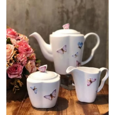Jogo de Chá ou Café (3 peças) Borboletas thumbnail