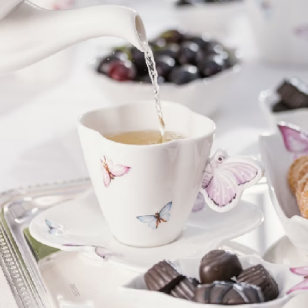 Xícaras de Chá com Pires Borboletas thumbnail