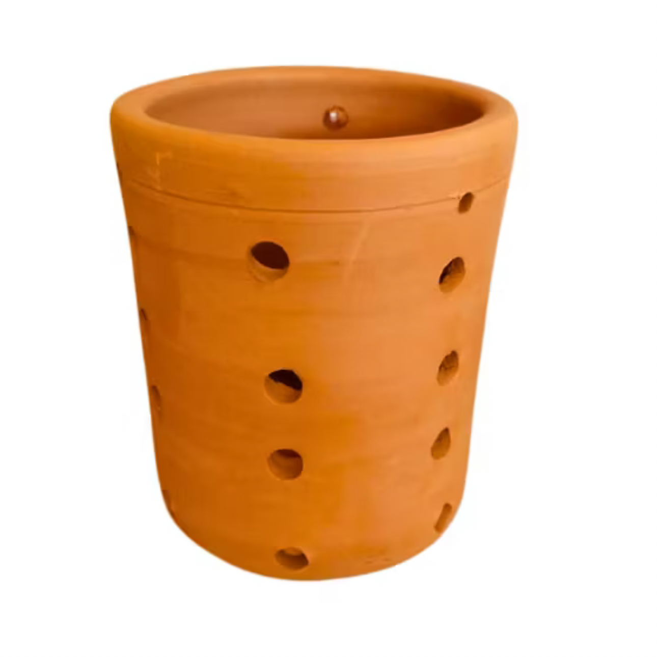 Vaso de cerâmica/barro com furos para orquídeas, plantas, luminária, decoração. thumbnail