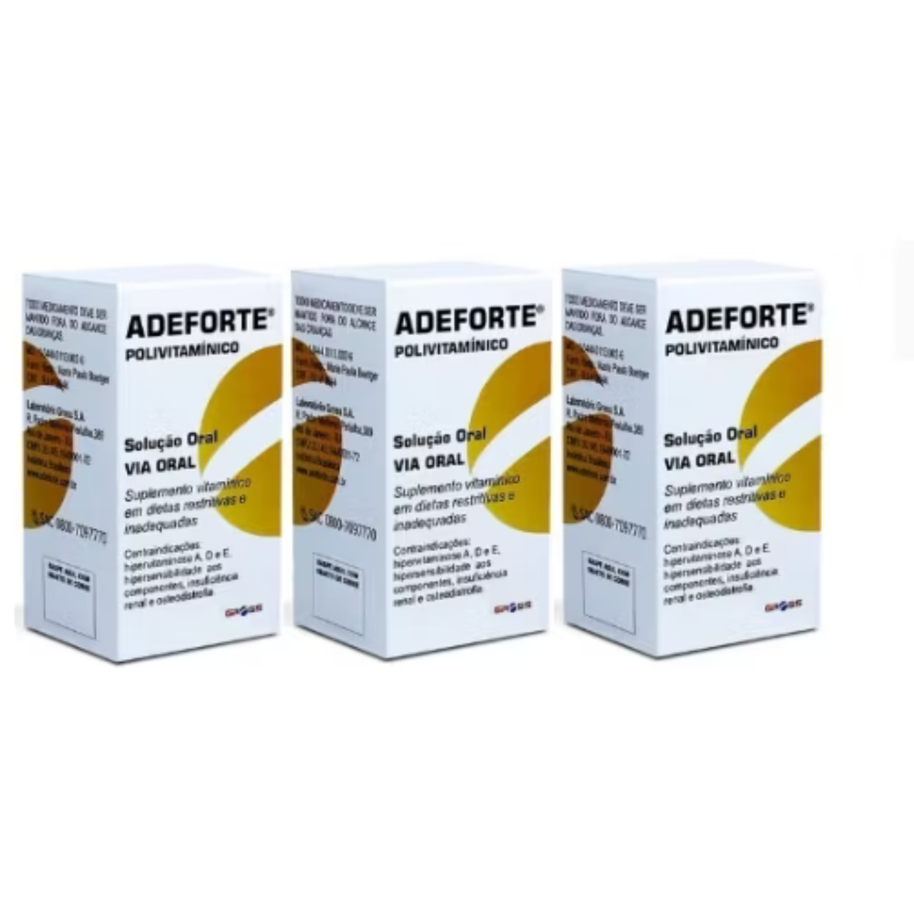 Adeforte Polivitaminico 3 caixas, contém 1 ampola de 3ml cada (promoçao 3 caixas) thumbnail