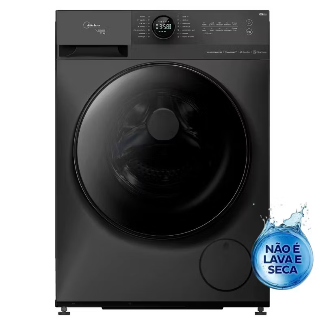Máquina de Lavar Midea HealthGuard Smart 11kg Titanium MF200W110WB/GK thumbnail