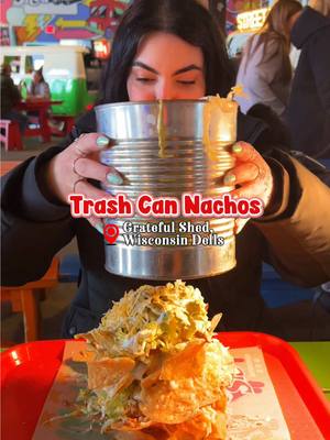 If you are looking good a fun appetizer at Wisconsin Dells, you have to get the Trash Can Nachos at 📍Grateful Shed  @The