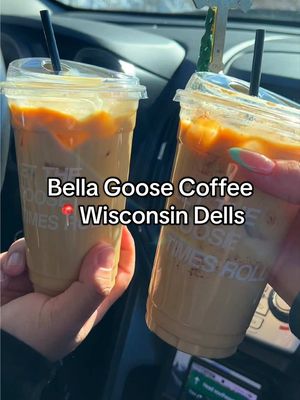 Nothing better than coffee on the river at 📍Bella Goose Coffee in Wisconsin Dells ☕️ @Bella Goose Coffee   #coffeewiscon