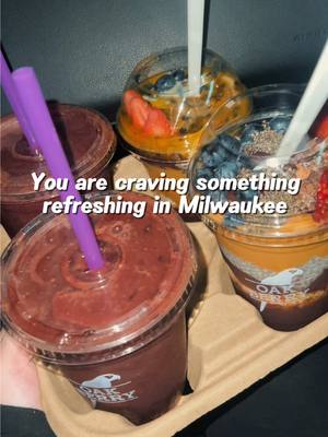 Our go to when we are craving something delicious and refreshing 😋🍓🍌@OAKBERRY  And it always hits the spot #acaibowlmilw