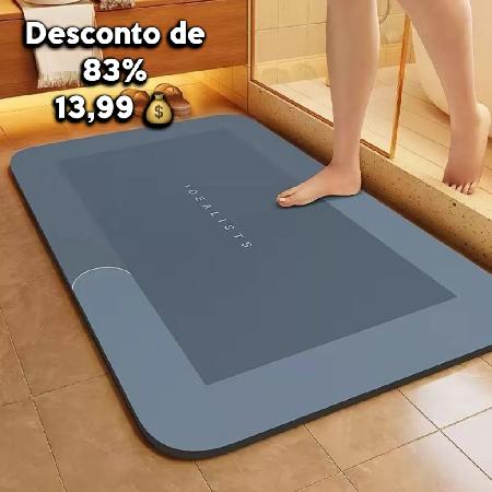 Tapete Banheiro Antiderrapante Absorvente secagem rápida thumbnail