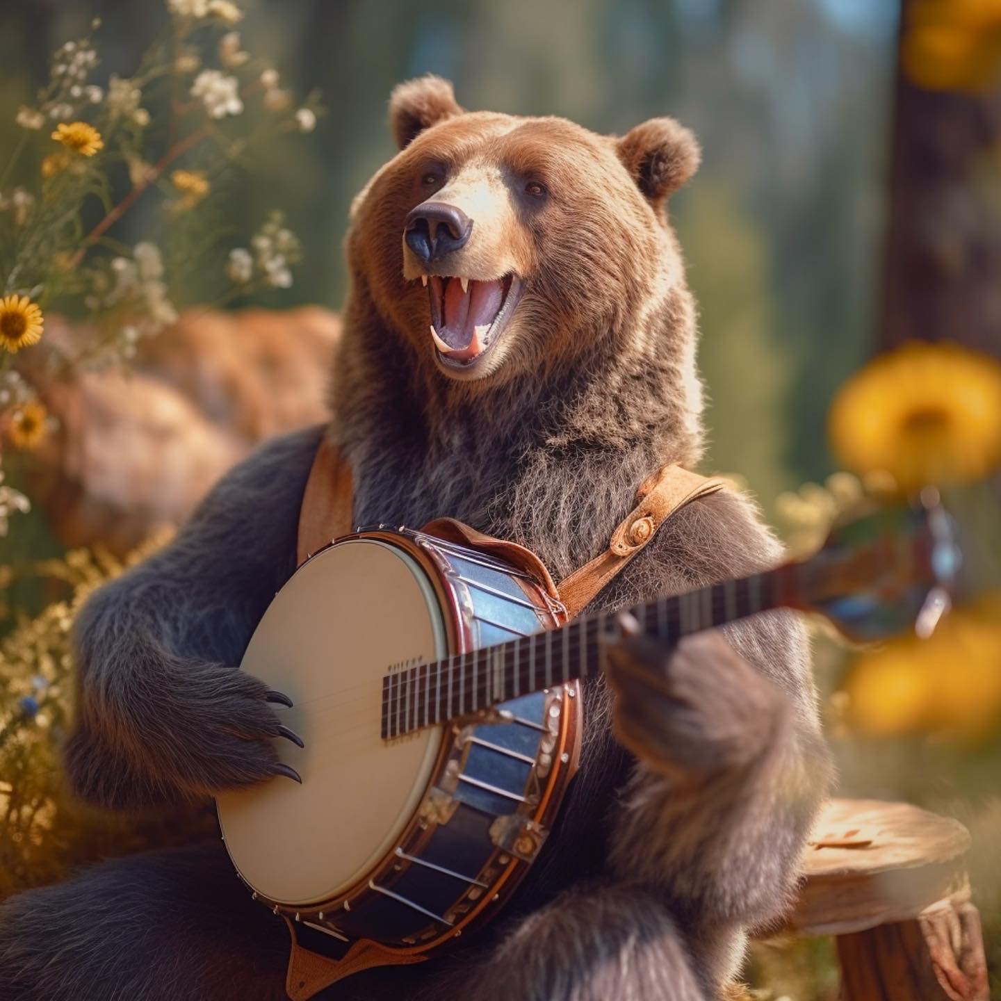 A Bear Playing A Banjo thumbnail