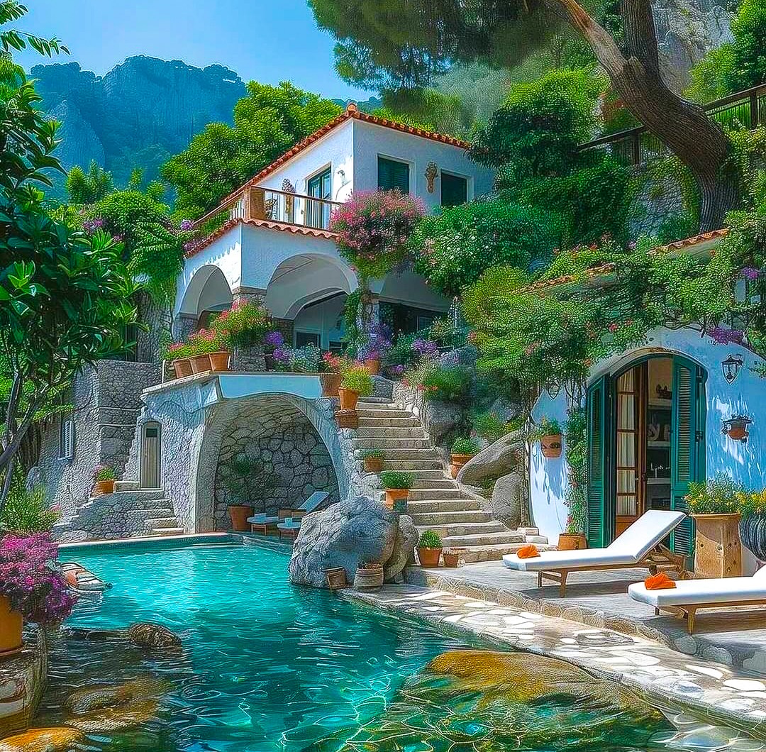 A fantastic retreat on Capri for artistic club members embedded in rock massives thumbnail