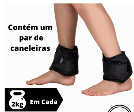 Tornozeleira Caneleira Peso 2kg Par Treino Exercício Crossfit Fitness Musculação thumbnail