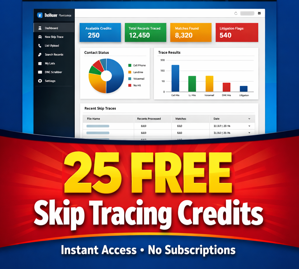 Free Off-Market Property Data & Skip Tracing Credits ✨ thumbnail