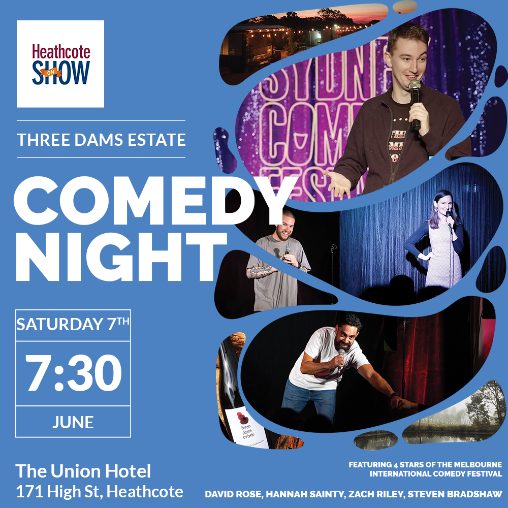 Sat 7th June: Comedy Night at The Union Hotel Heathcote thumbnail