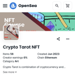 Opensea Crypto Tarot NFT thumbnail