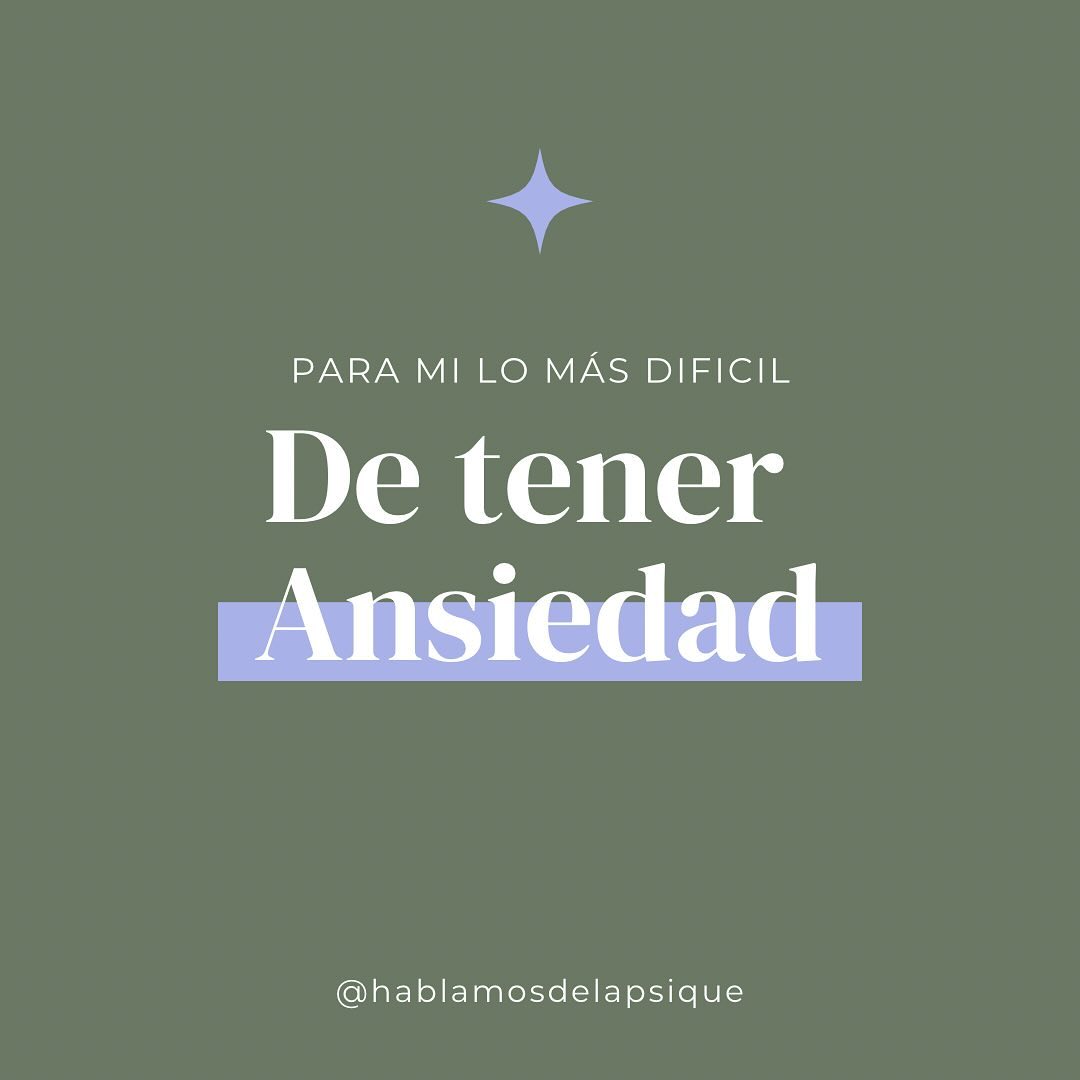 Pregúntate, ¿Para mí que es lo más difícil de tener ansiedad?🤔🧐 

No permitas hundirte más en el bucle y que día a día v