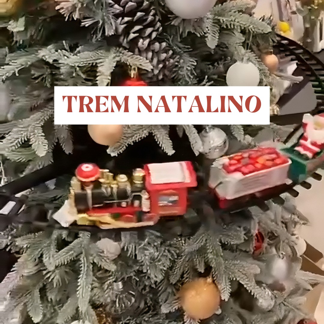 UIUO Conjunto De Trens De Árvore De Natal Decoração Interior Ou Ao Ar Livre Com Som Realista thumbnail