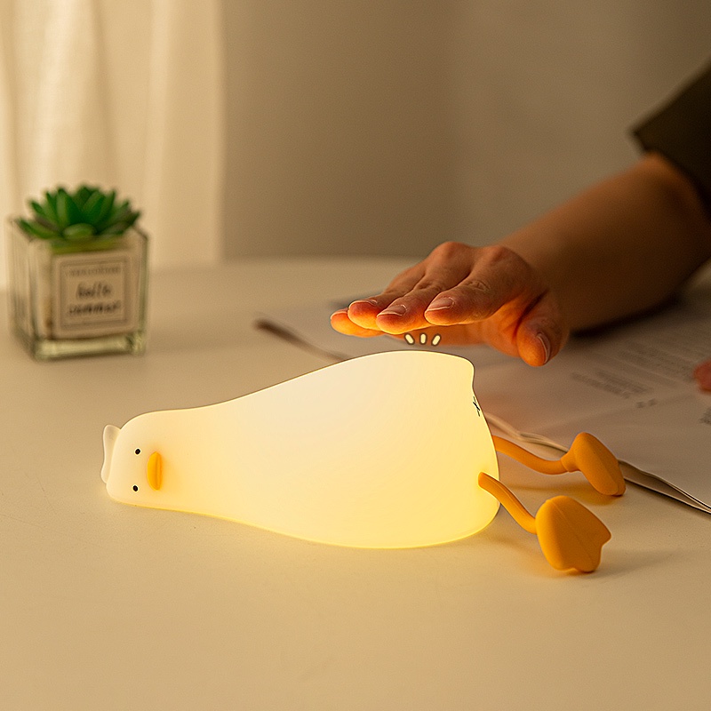 Lâmpada Led Noturna De Silicone Com Desenho De Pato thumbnail